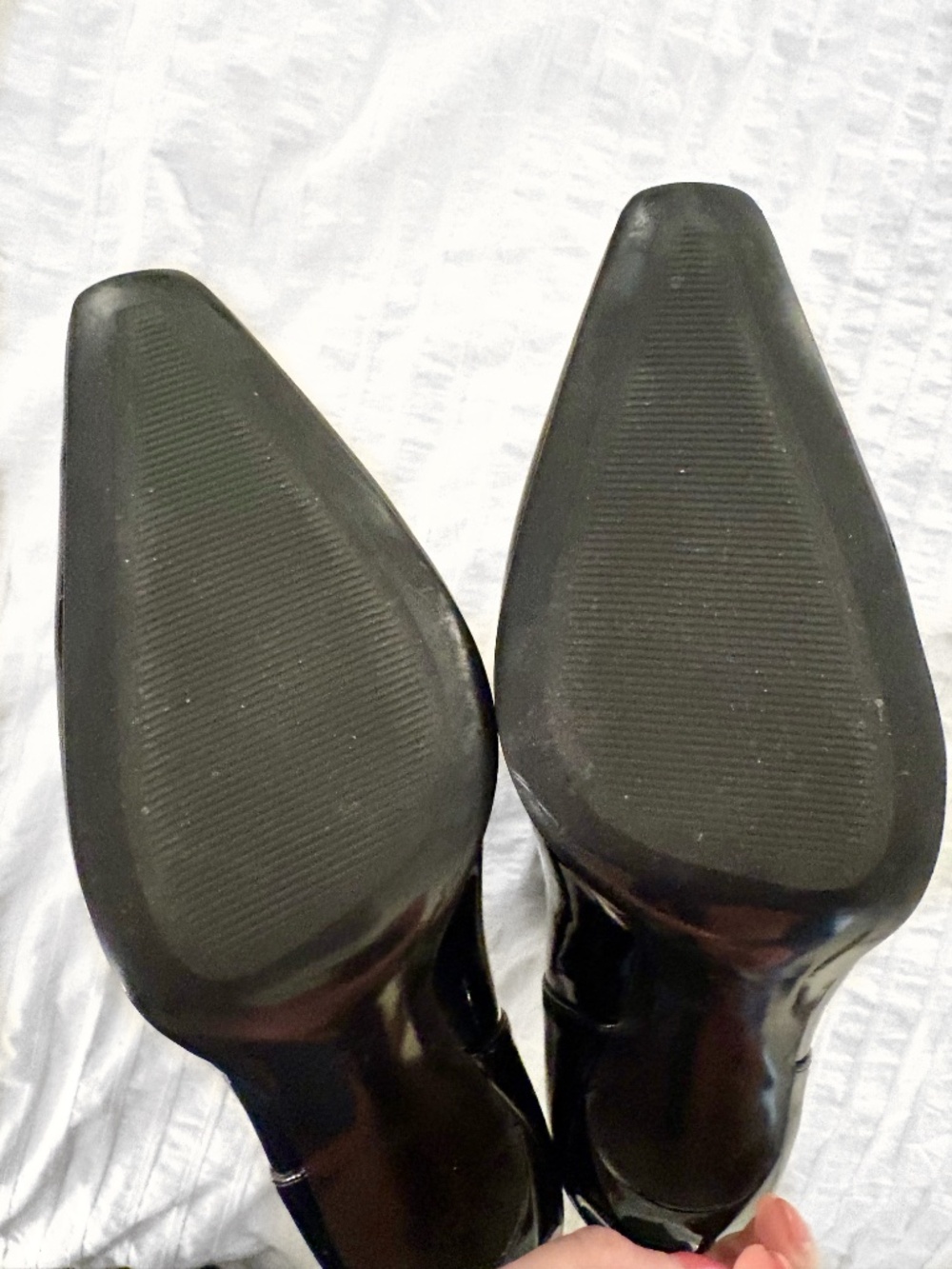 Zara Black Patent Ankle Boots - Picture 3 of 3